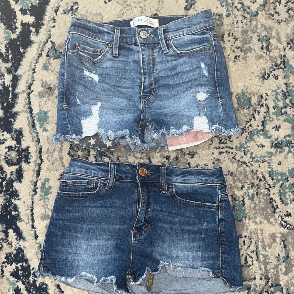 YMI Blue Distressed Denim Shorts